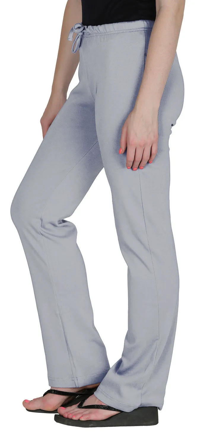 Organic Womens Cotton Pilates Pajama Yoga Pants GOTS Certified (Grey)