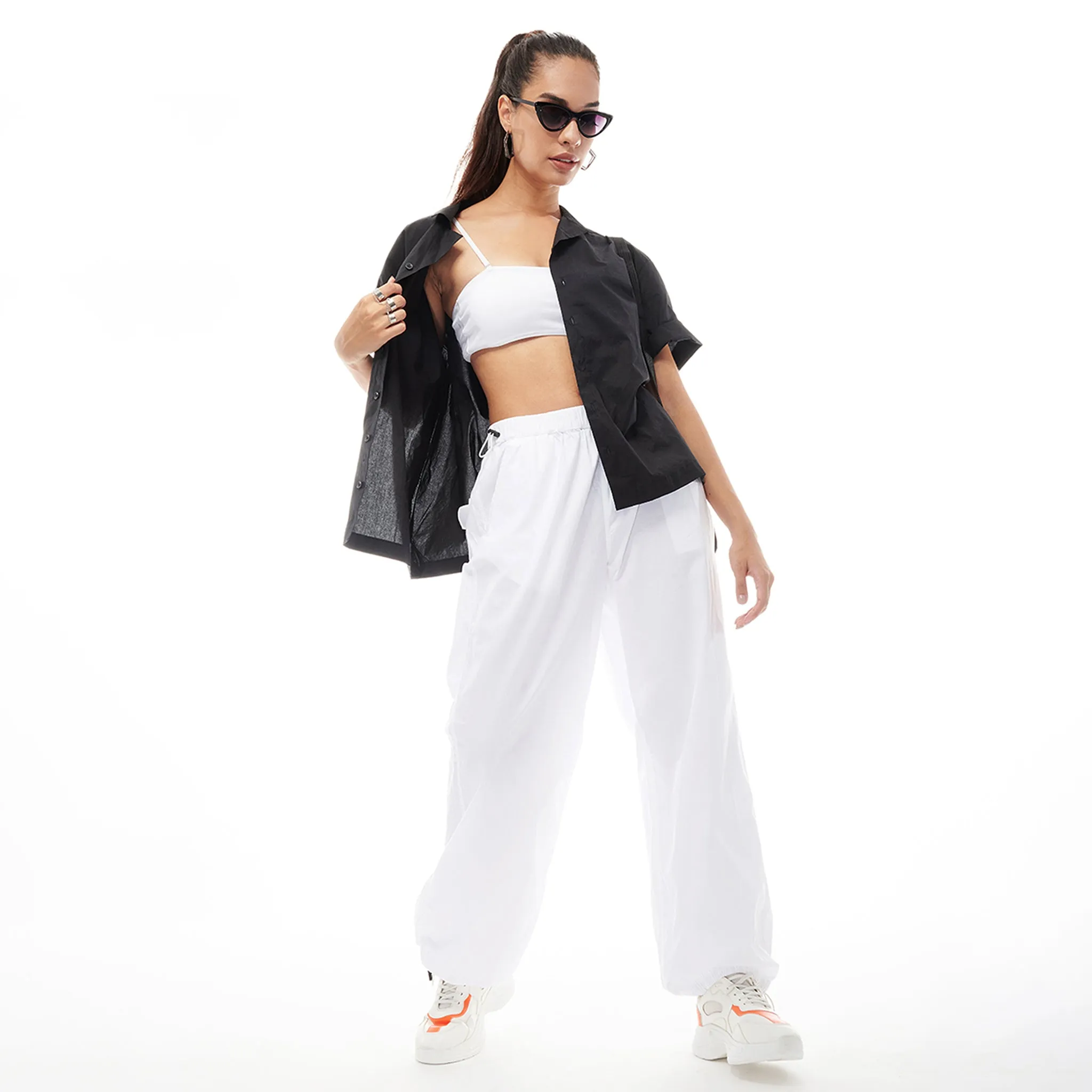 Oversized Parachute Pants for Women