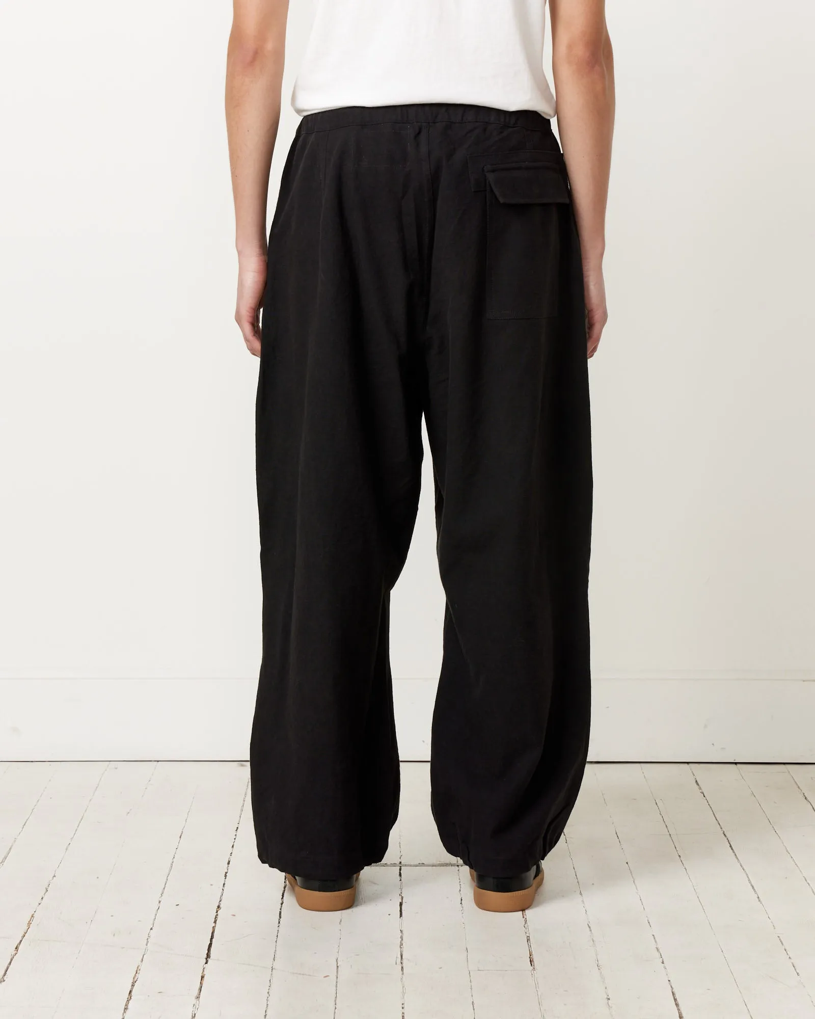 Paco Pants in Black Slub