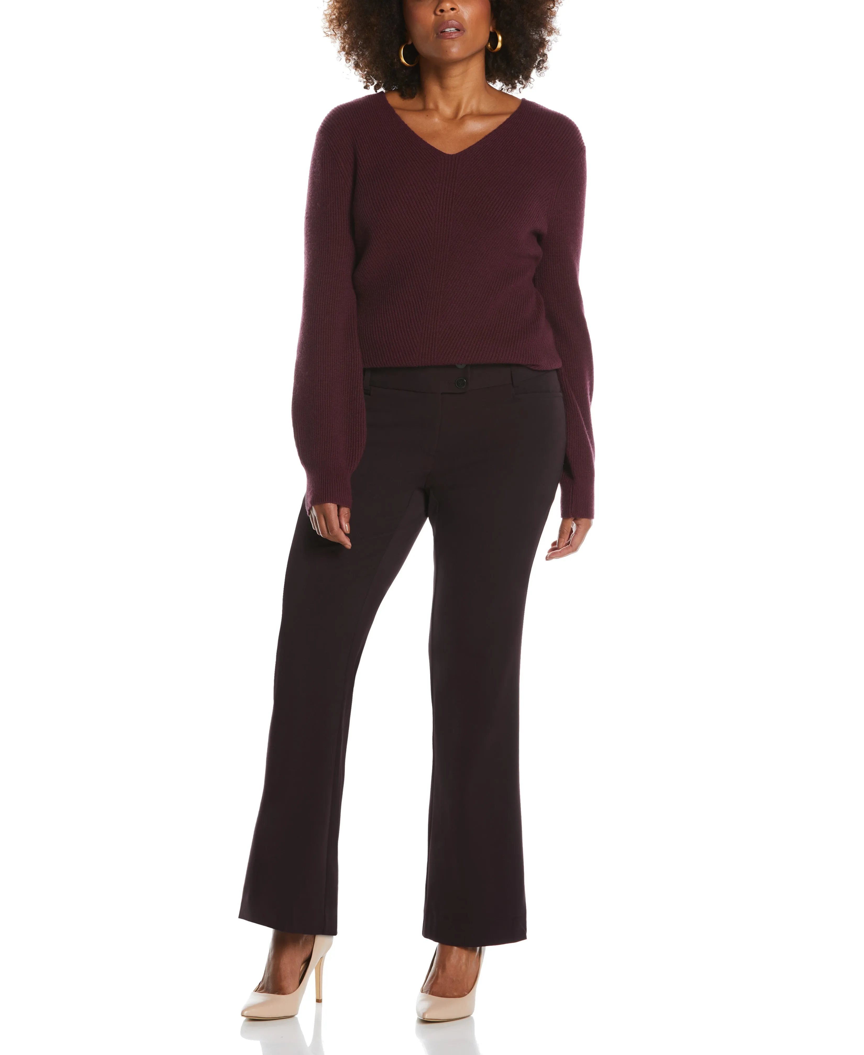 Petite Curvy Fit Boot Cut Pant - Curvy Fit