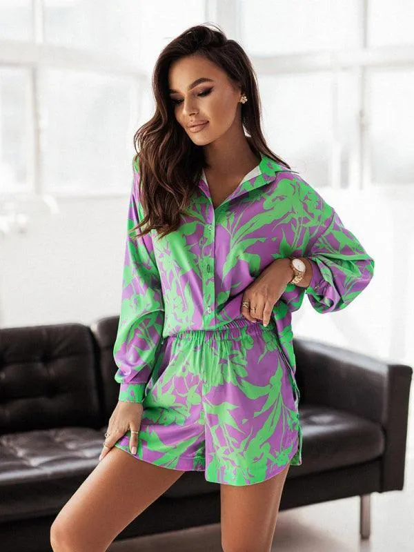 Printed Women Short Outfit Set