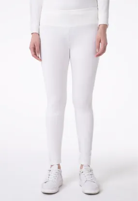 Solid Mid Waist Legging Pants