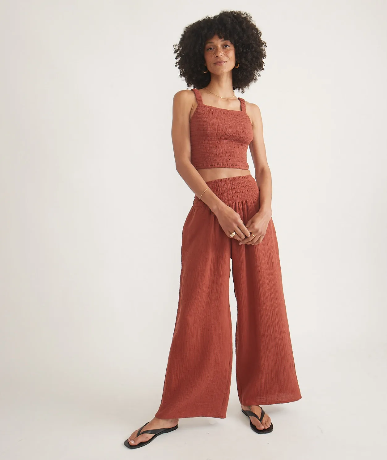 Sophia Double Cloth Palazzo Pant