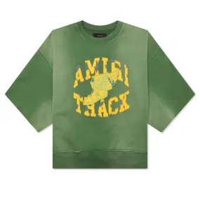 Track Cut Off Crewneck - Green