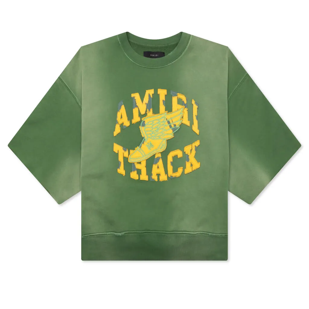 Track Cut Off Crewneck - Green