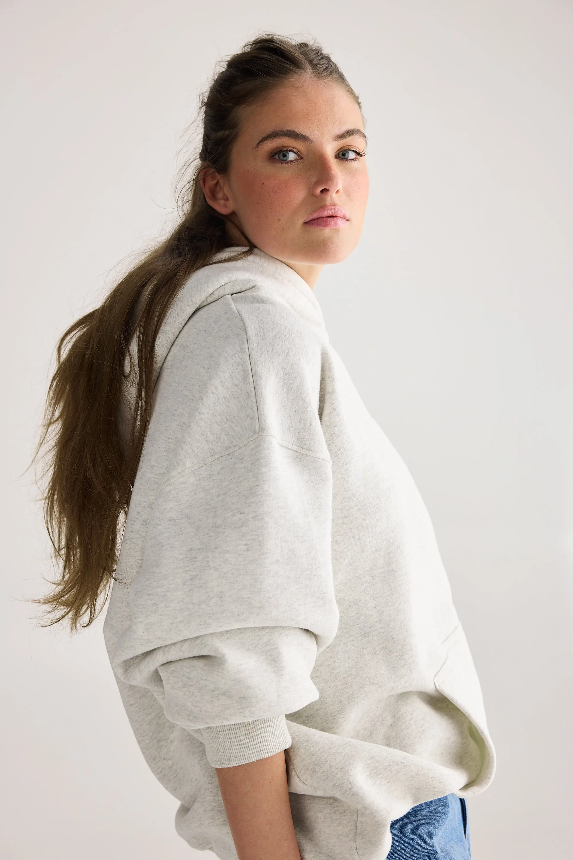 Unisex Darcy Hoodie White Marle