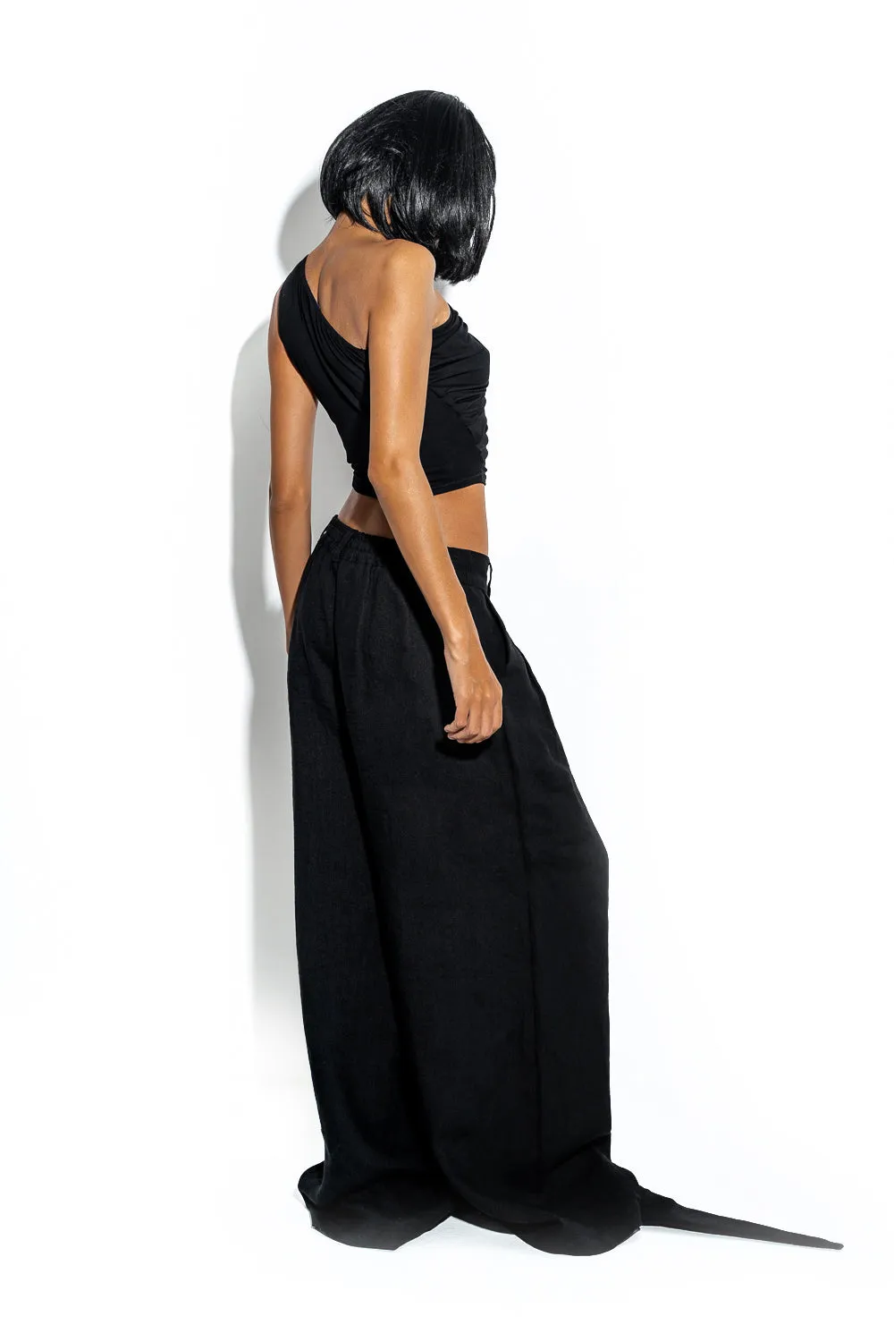 Volume linen pants