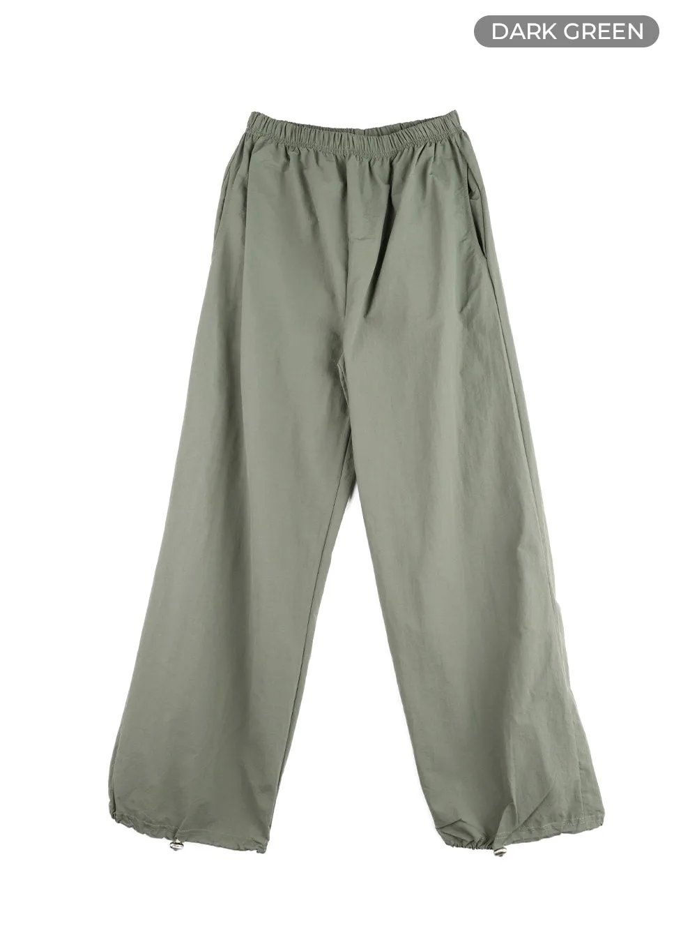 Wide Leg Drawstring Parachute Jogger Pants OM408