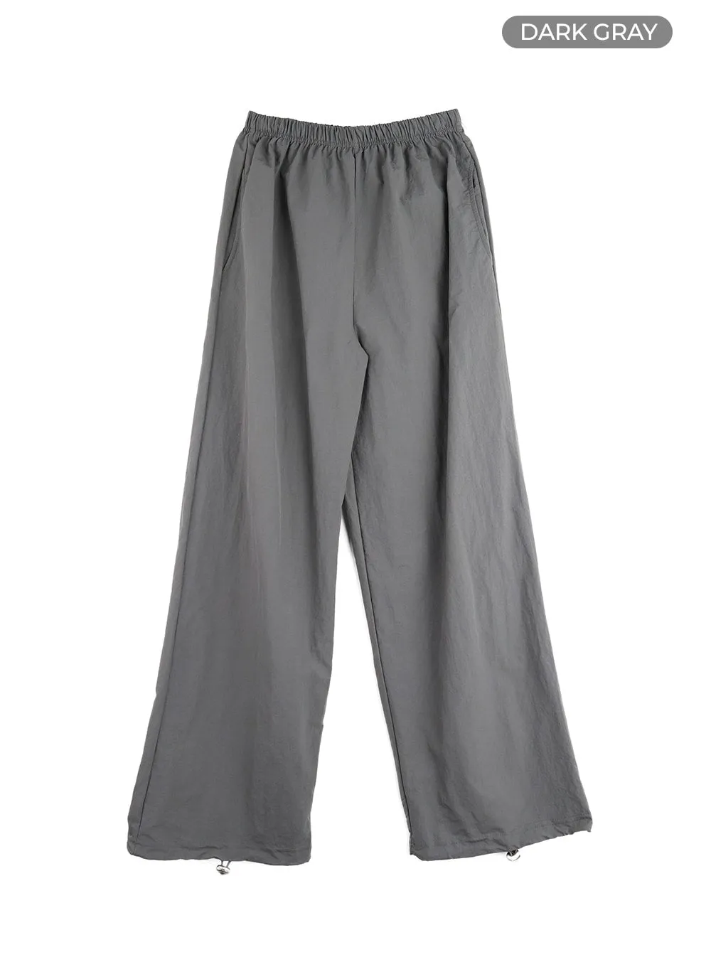 Wide Leg Drawstring Parachute Jogger Pants OM408