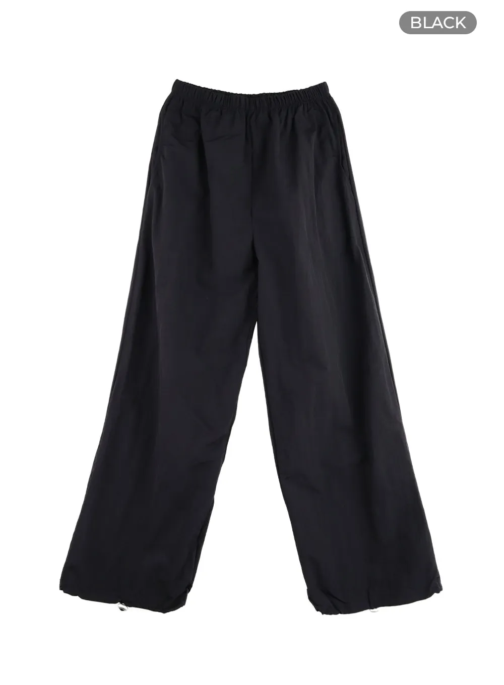 Wide Leg Drawstring Parachute Jogger Pants OM408