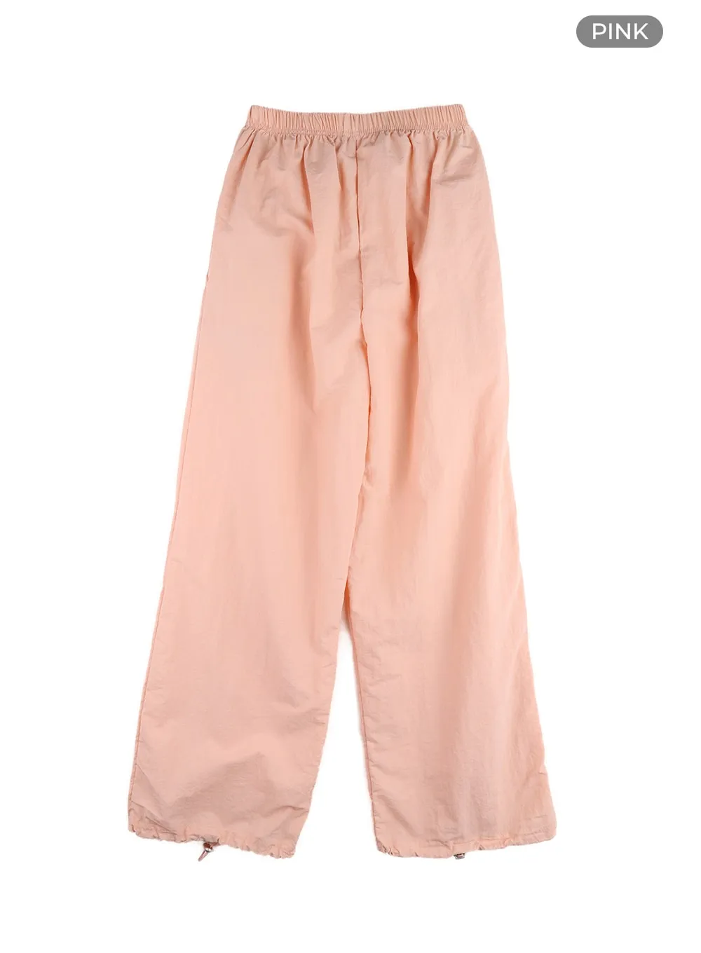 Wide Leg Drawstring Parachute Jogger Pants OM408