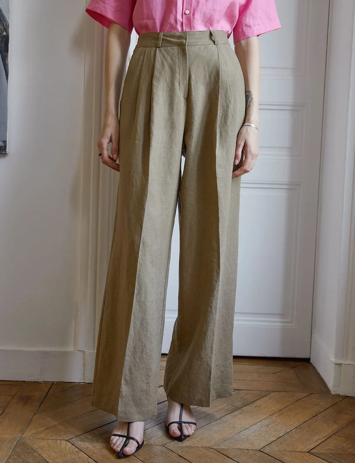 Wide Leg Linen Pants -BESTSELLER