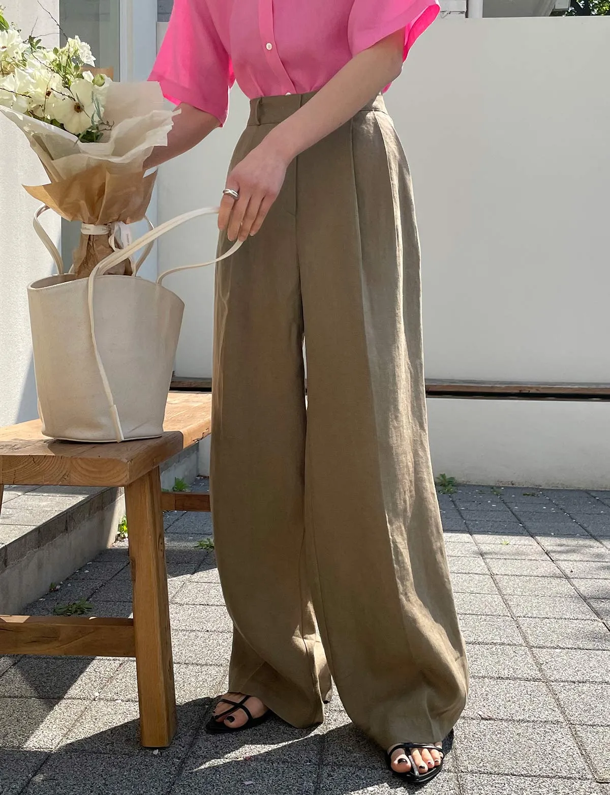 Wide Leg Linen Pants -BESTSELLER