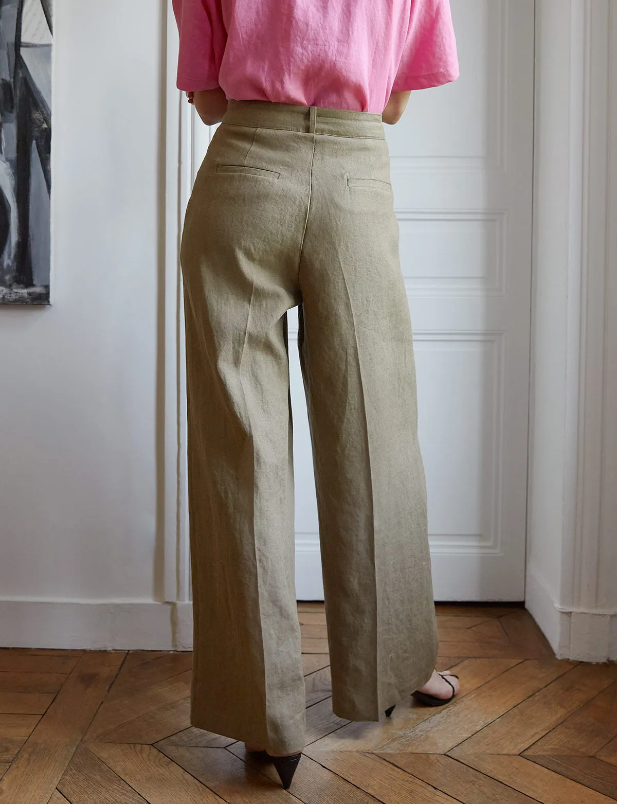 Wide Leg Linen Pants -BESTSELLER