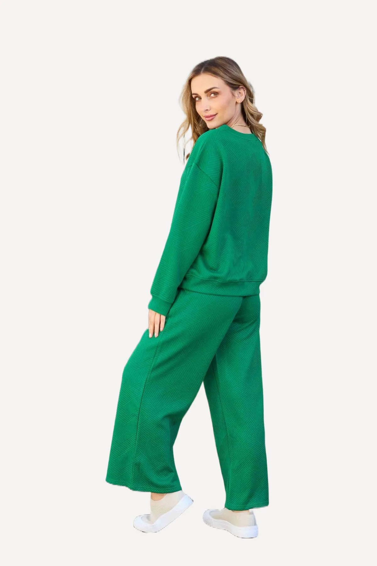 Wide Leg Lounge Pants Set