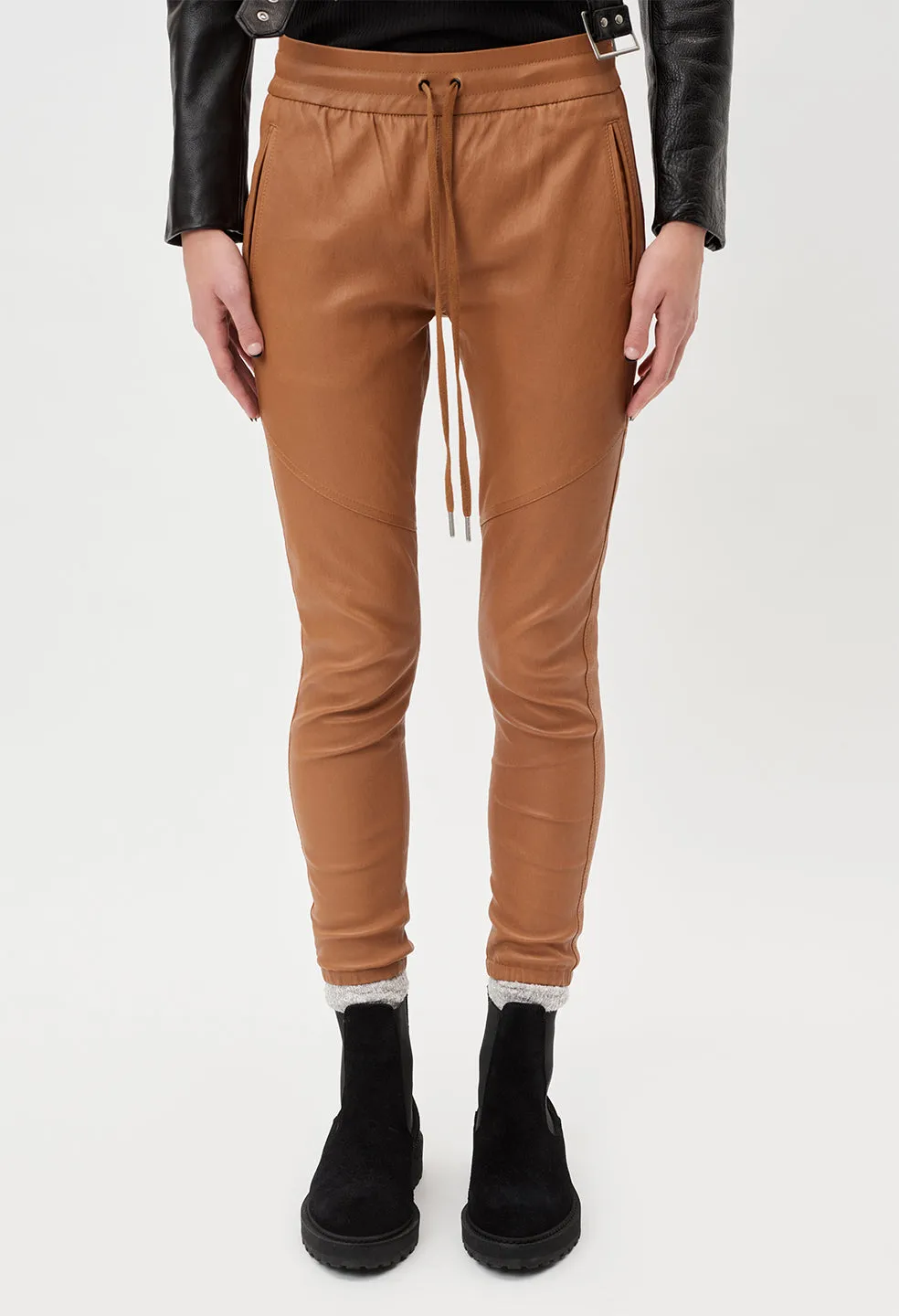 Women's Leather Escobar Pants / Saddle