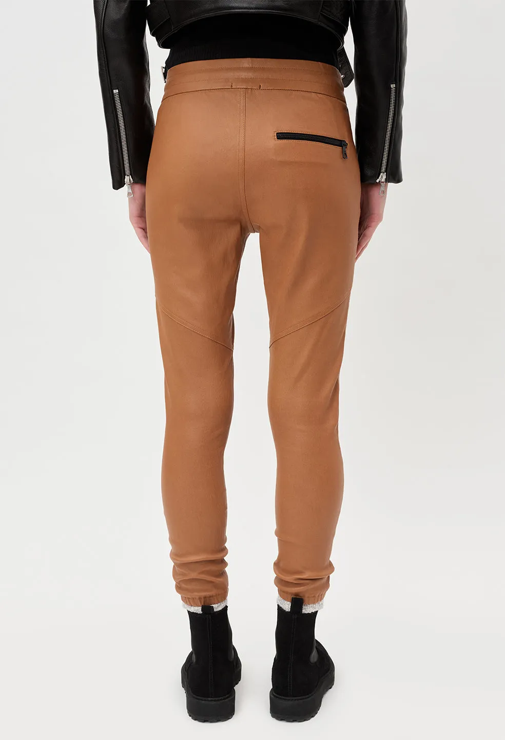 Women's Leather Escobar Pants / Saddle