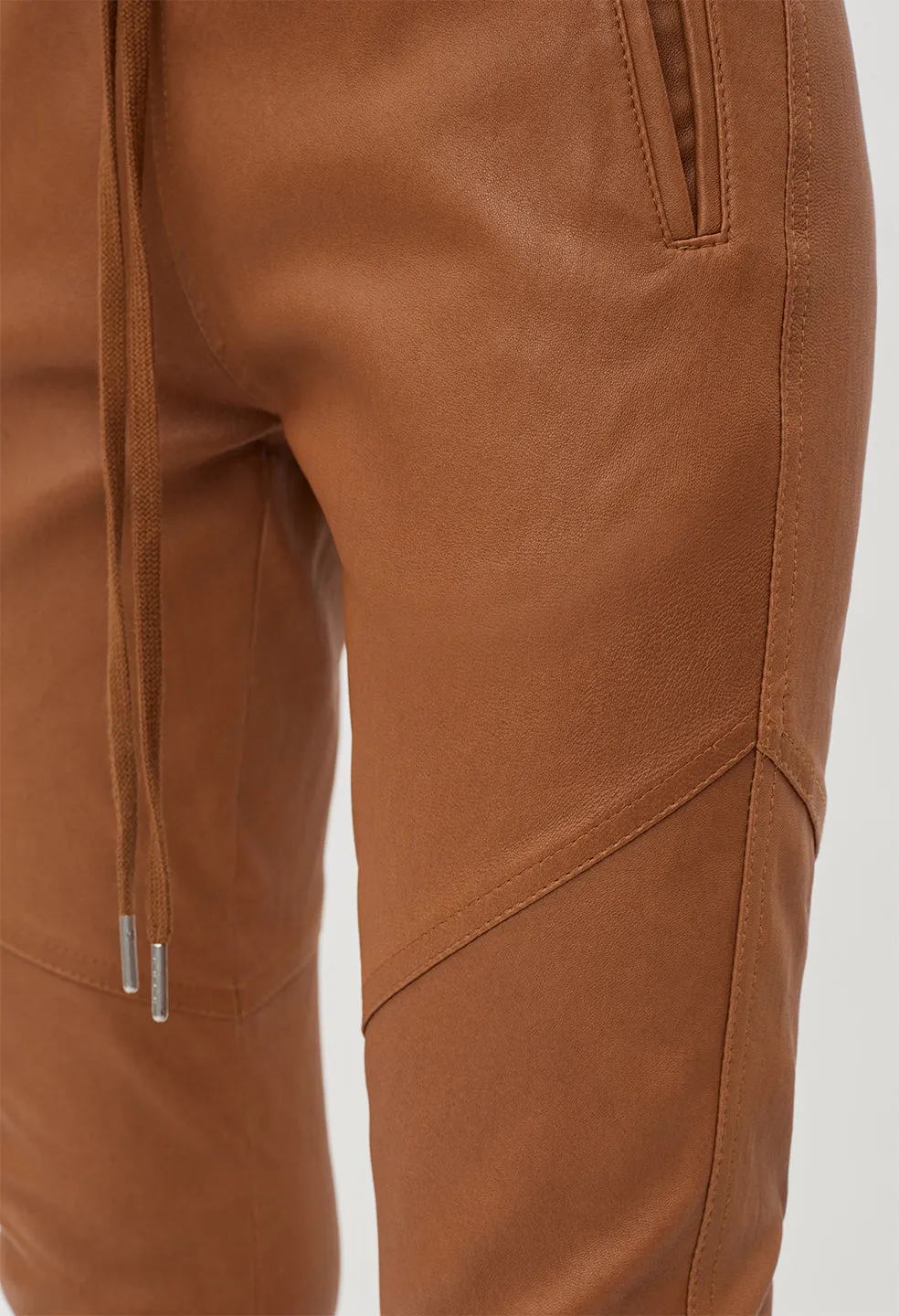 Women's Leather Escobar Pants / Saddle