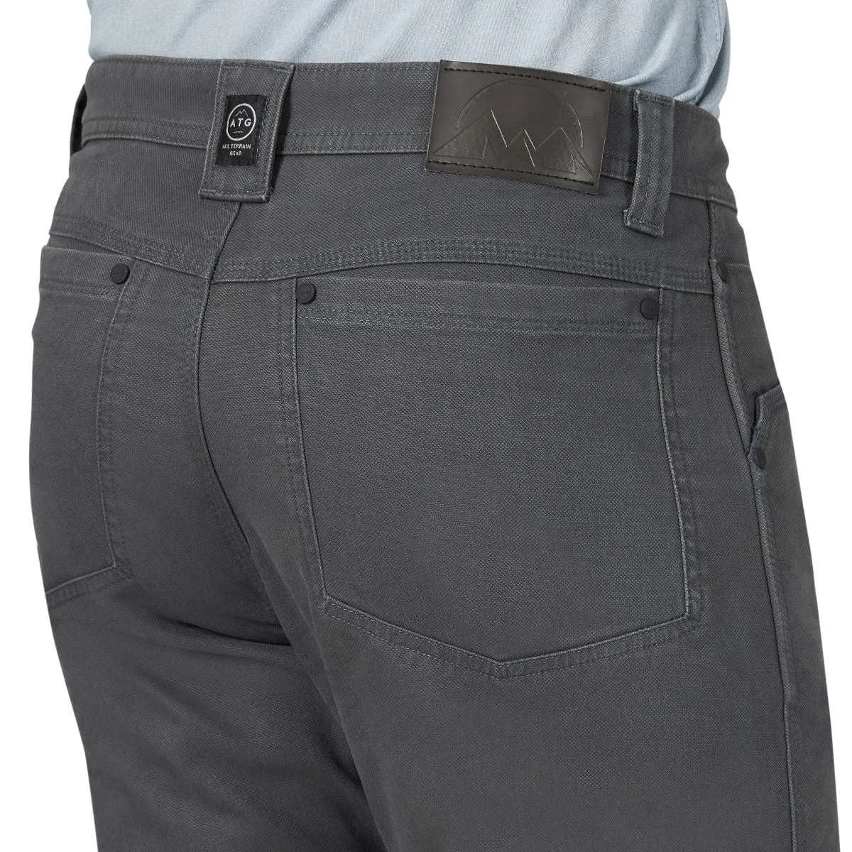 Mens Wrangler Grey Reinforced Utility Pants - Durable Workwear with Enhanced Functionality