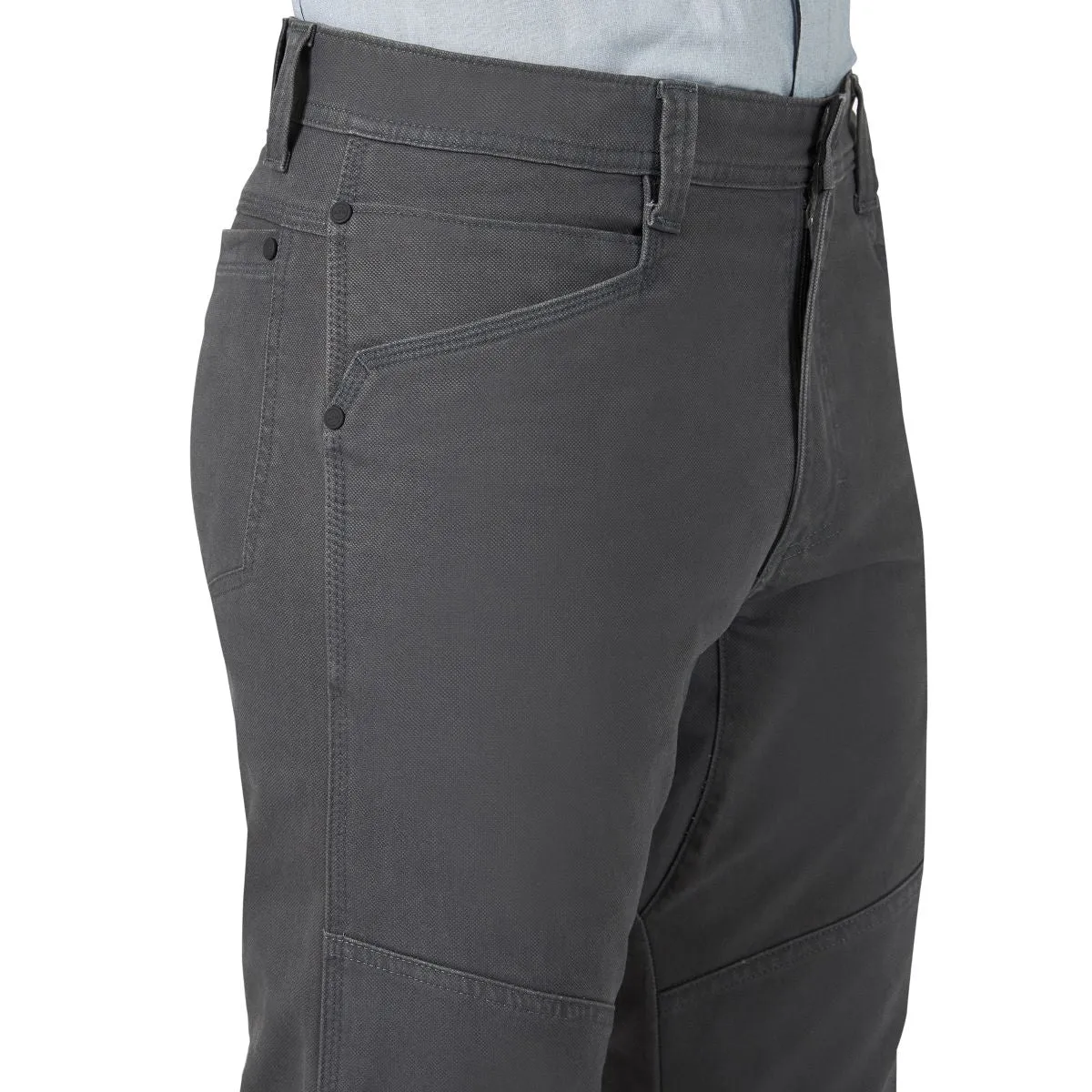 Mens Wrangler Grey Reinforced Utility Pants - Durable Workwear with Enhanced Functionality